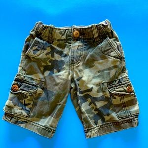 Quicksilver Cargo Shorts Cammo Green Size 3T